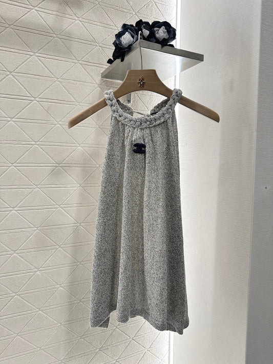 C*♥2025 new product Braided halter neck knitted vest