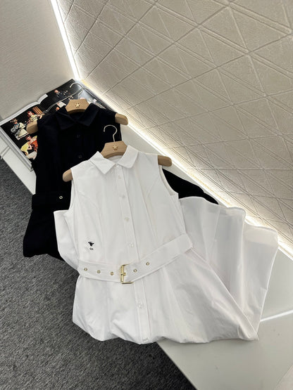 D*♥2025 new products Lapel sleeveless dress
