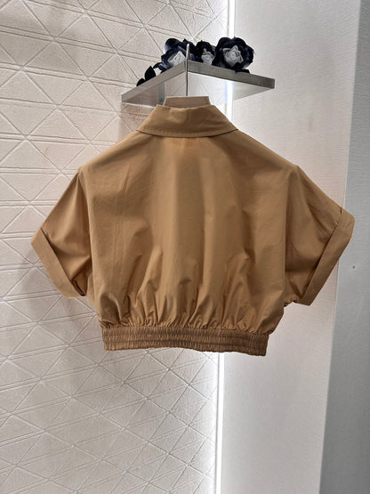 Mi*mi*♥2025 new product Lapel short shirt