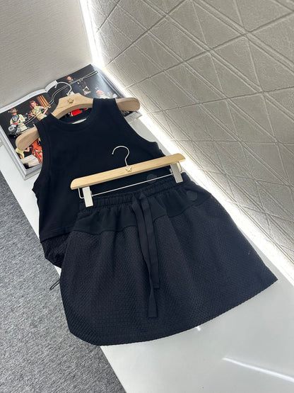 M*♥2025 new product Vest high waist skirt set
