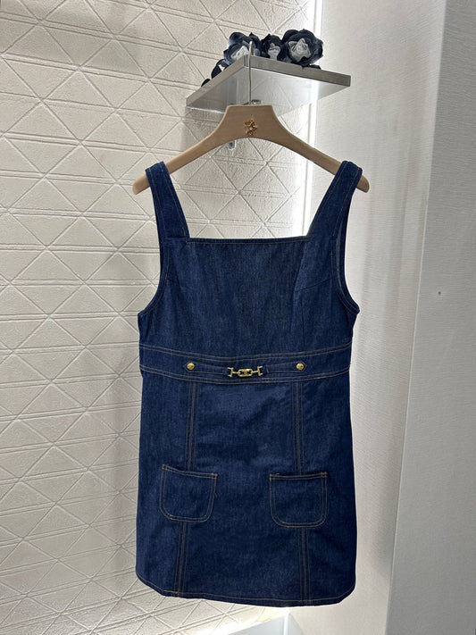 C*♥2025 new products Denim vest skirt