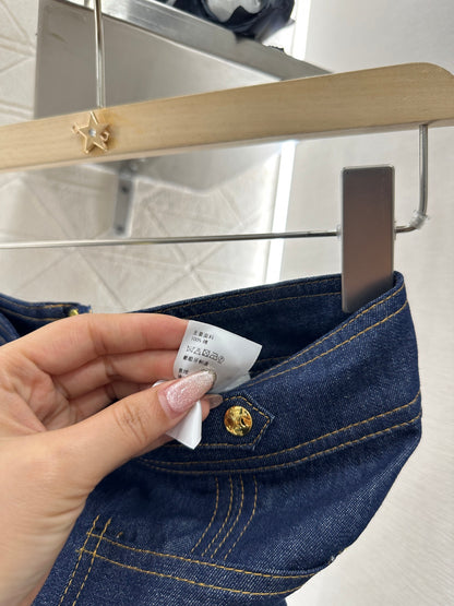 C*♥2025 new product Chain denim skirt