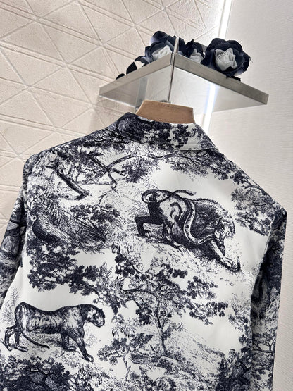 D*♥2025 new product Reactive printed knotted shirt