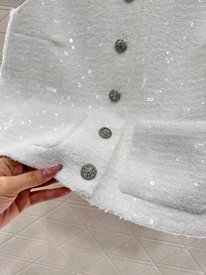 C*♥2025 new product Heavy sequin woven vest