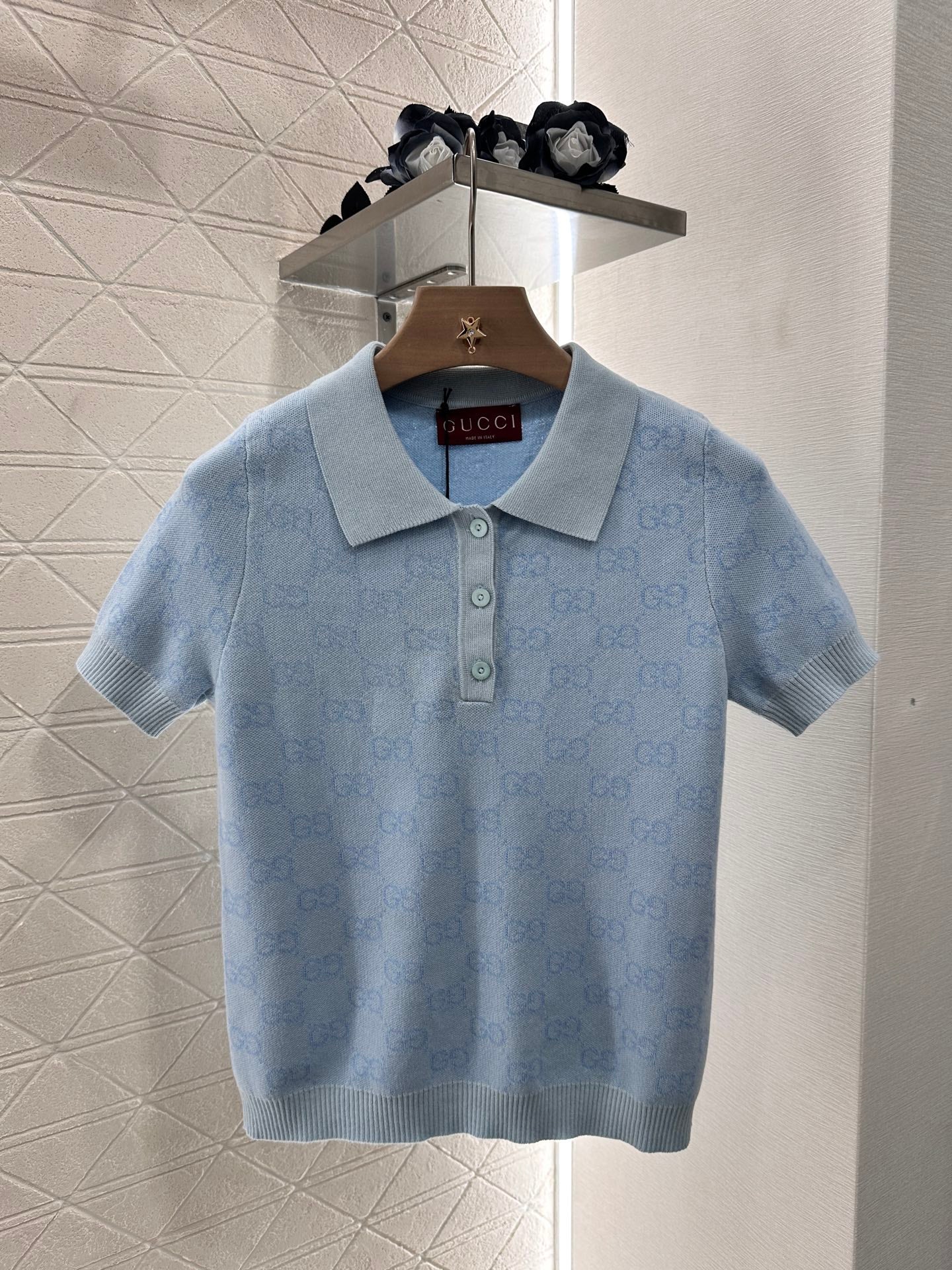 G*♥2025 new product 𝑝𝑜𝑙𝑜 knitted top