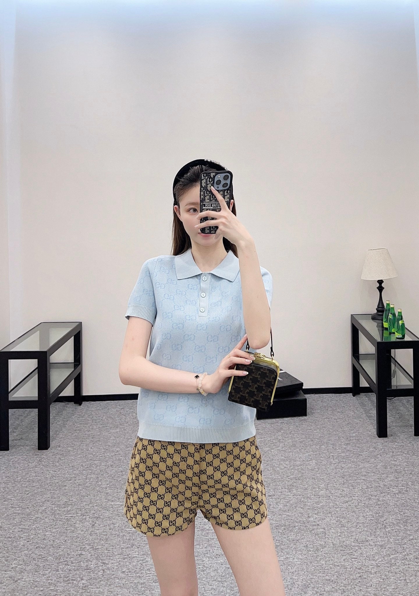 G*♥2025 new product 𝑝𝑜𝑙𝑜 knitted top