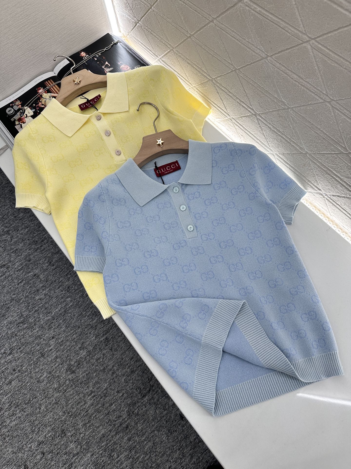 G*♥2025 new product 𝑝𝑜𝑙𝑜 knitted top