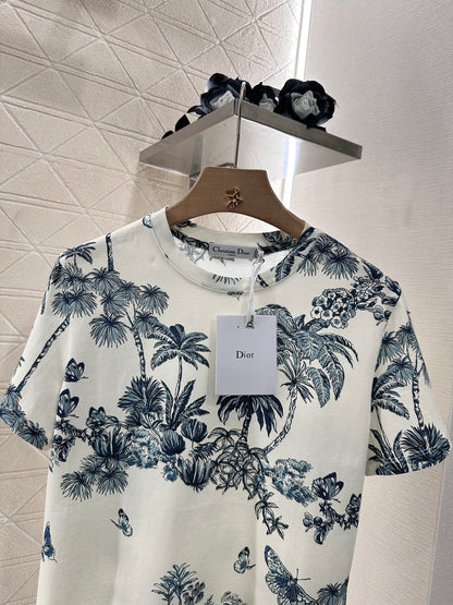 D*♥2025 new product Round neck reactive printing
