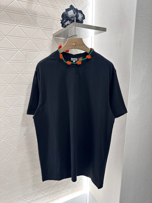 L*♥2025 new product Round neck flower embroidery