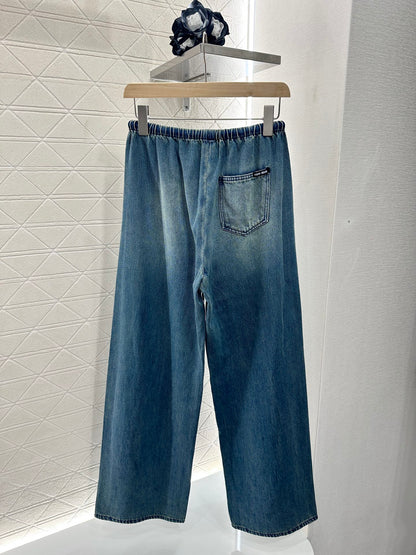Mi*mi*♥2025 new products Drawstring belt jeans