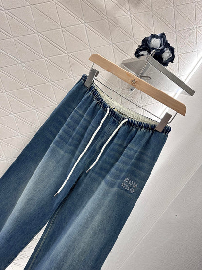Mi*mi*♥2025 new products Drawstring belt jeans