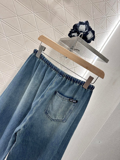 Mi*mi*♥2025 new products Drawstring belt jeans