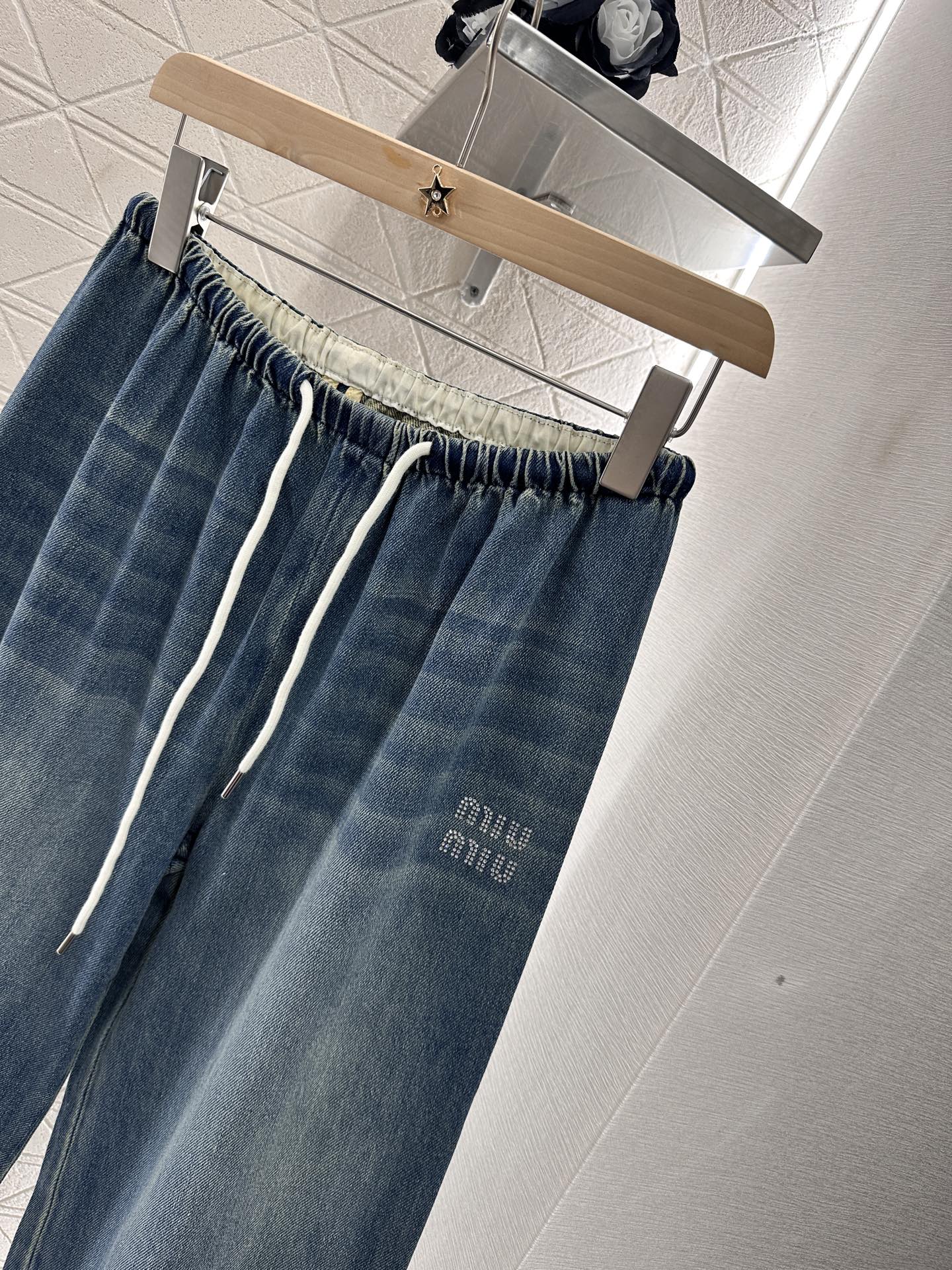 Mi*mi*♥2025 new products Drawstring belt jeans