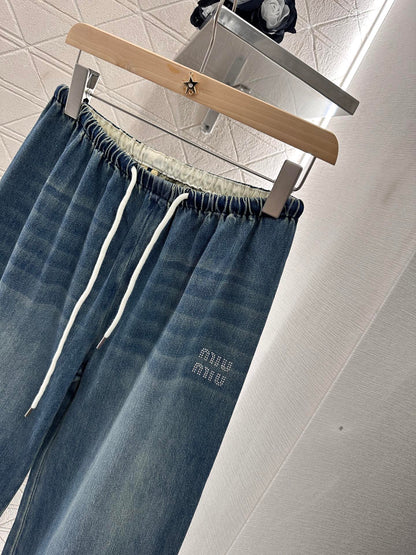 Mi*mi*♥2025 new products Drawstring belt jeans