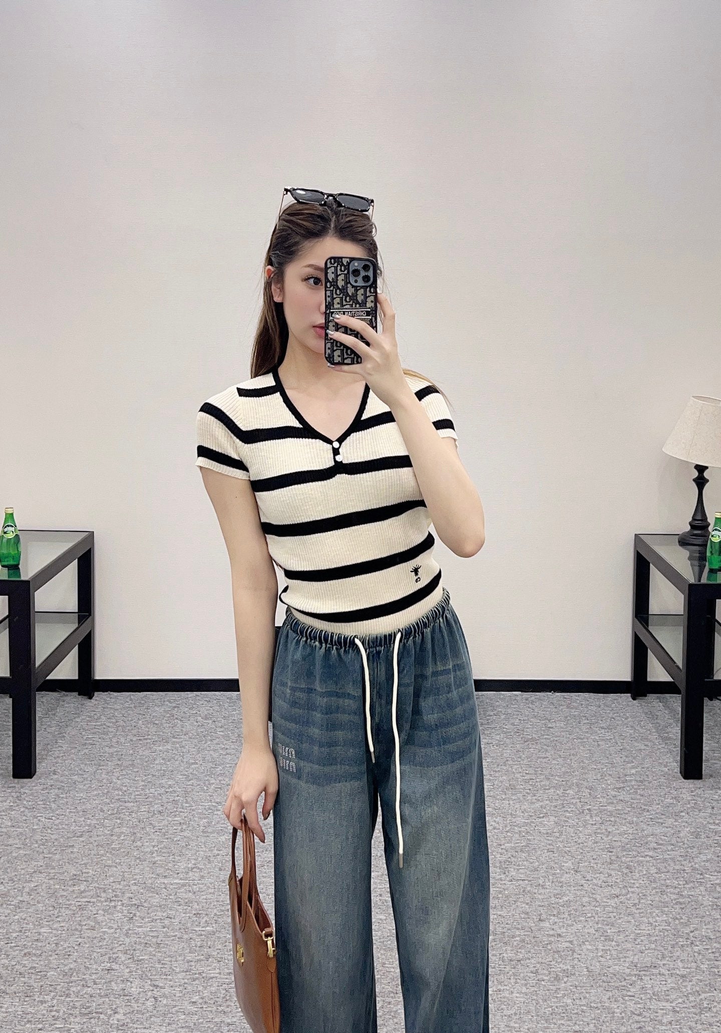 Mi*mi*♥2025 new products Drawstring belt jeans