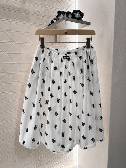 Mi*mi*♥2025 new product Linen lace skirt