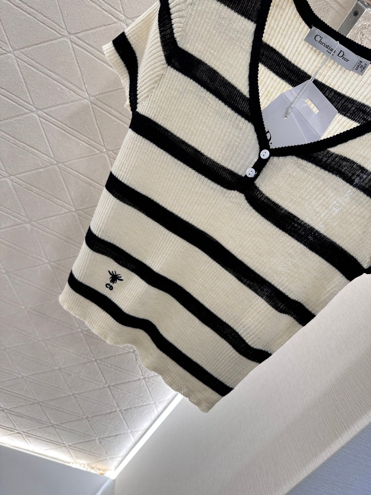 D*♥2025 new product Striped knitted short sleeves