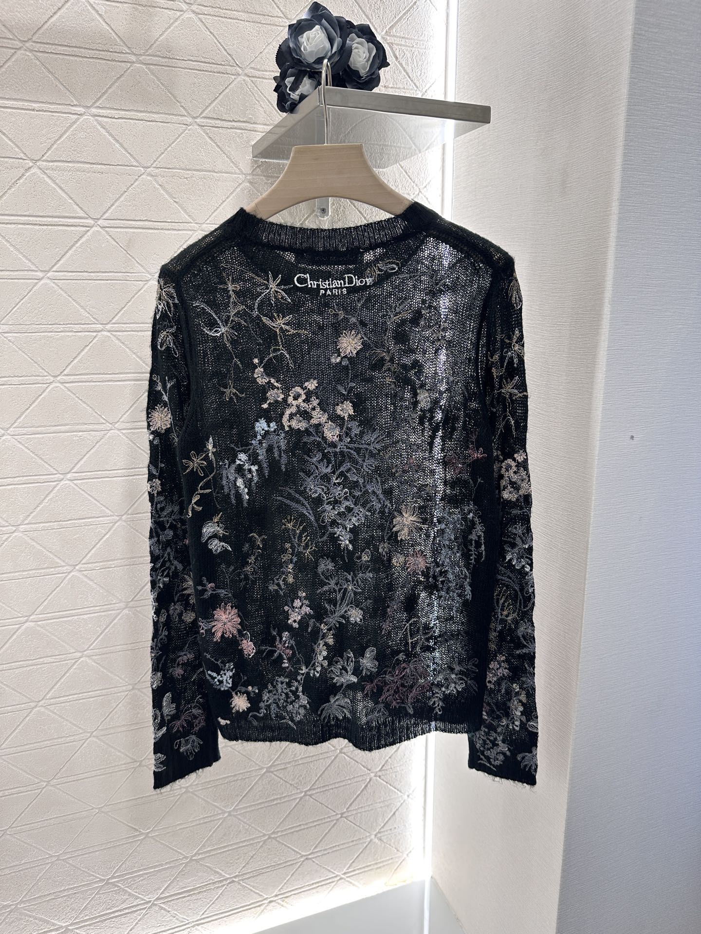 D*♥2025 new products Embroidered knitted top