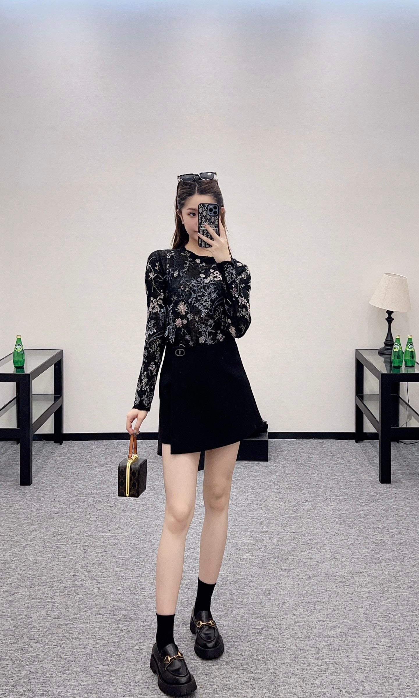 D*♥2025 new products Embroidered knitted top