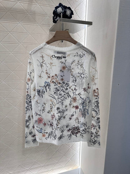 D*♥2025 new products Embroidered knitted top