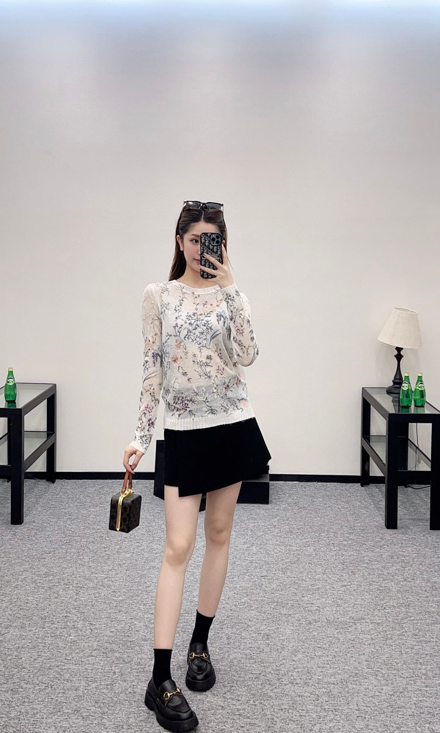 D*♥2025 new products Embroidered knitted top