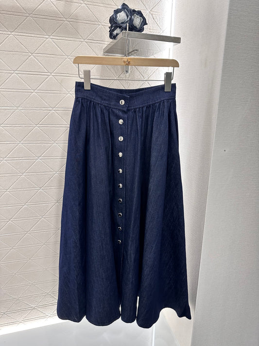 D*♥2025 new product Button-down denim skirt