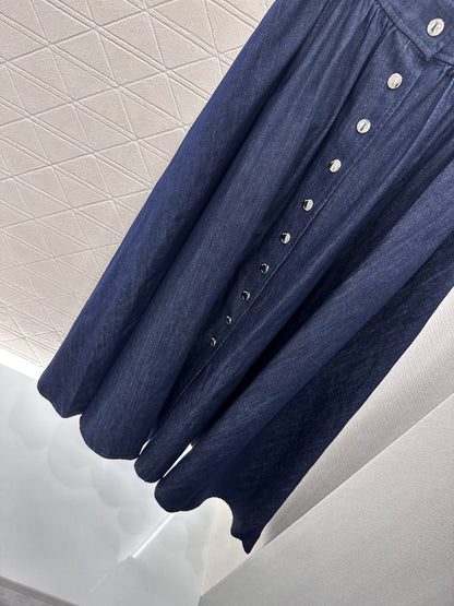 D*♥2025 new product Button-down denim skirt