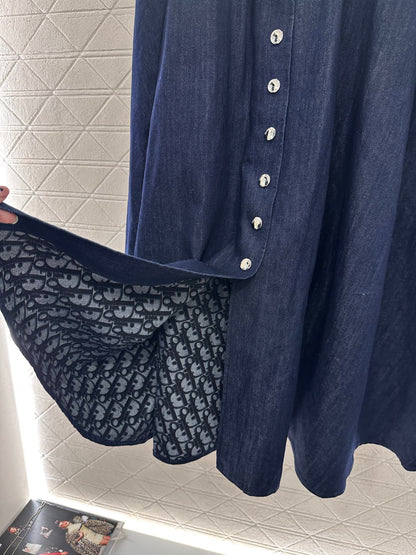 D*♥2025 new product Button-down denim skirt