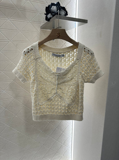 D*♥2025 new product Three-piece hand-hook short-sleeved skirt suit