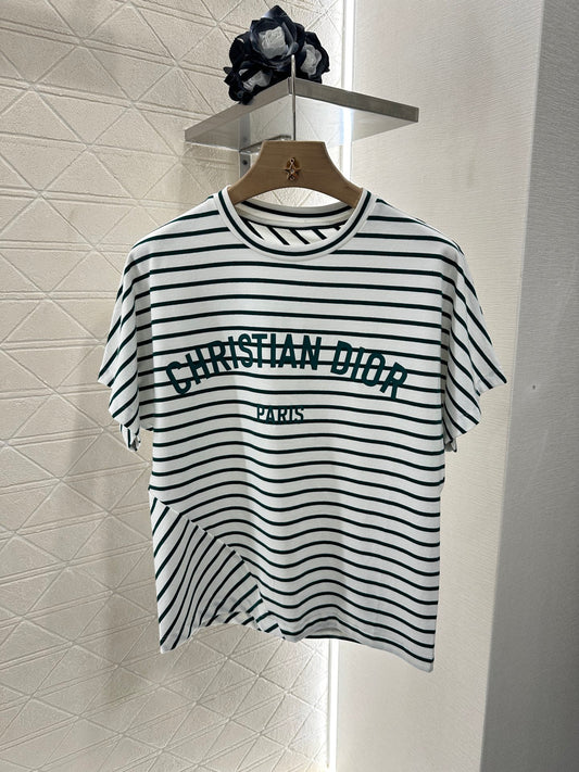 D*♥2025 new product Round neck striped short sleeves