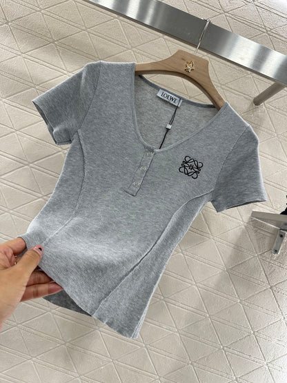 L*♥2025 new product Knitted short sleeves