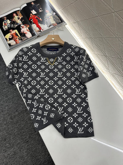 L*♥2025 new product Chain knitted short sleeves