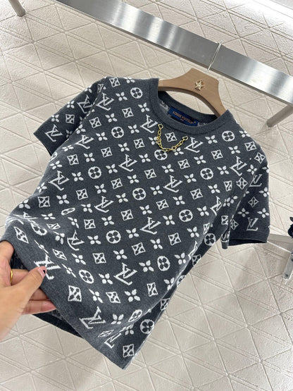 L*♥2025 new product Chain knitted short sleeves