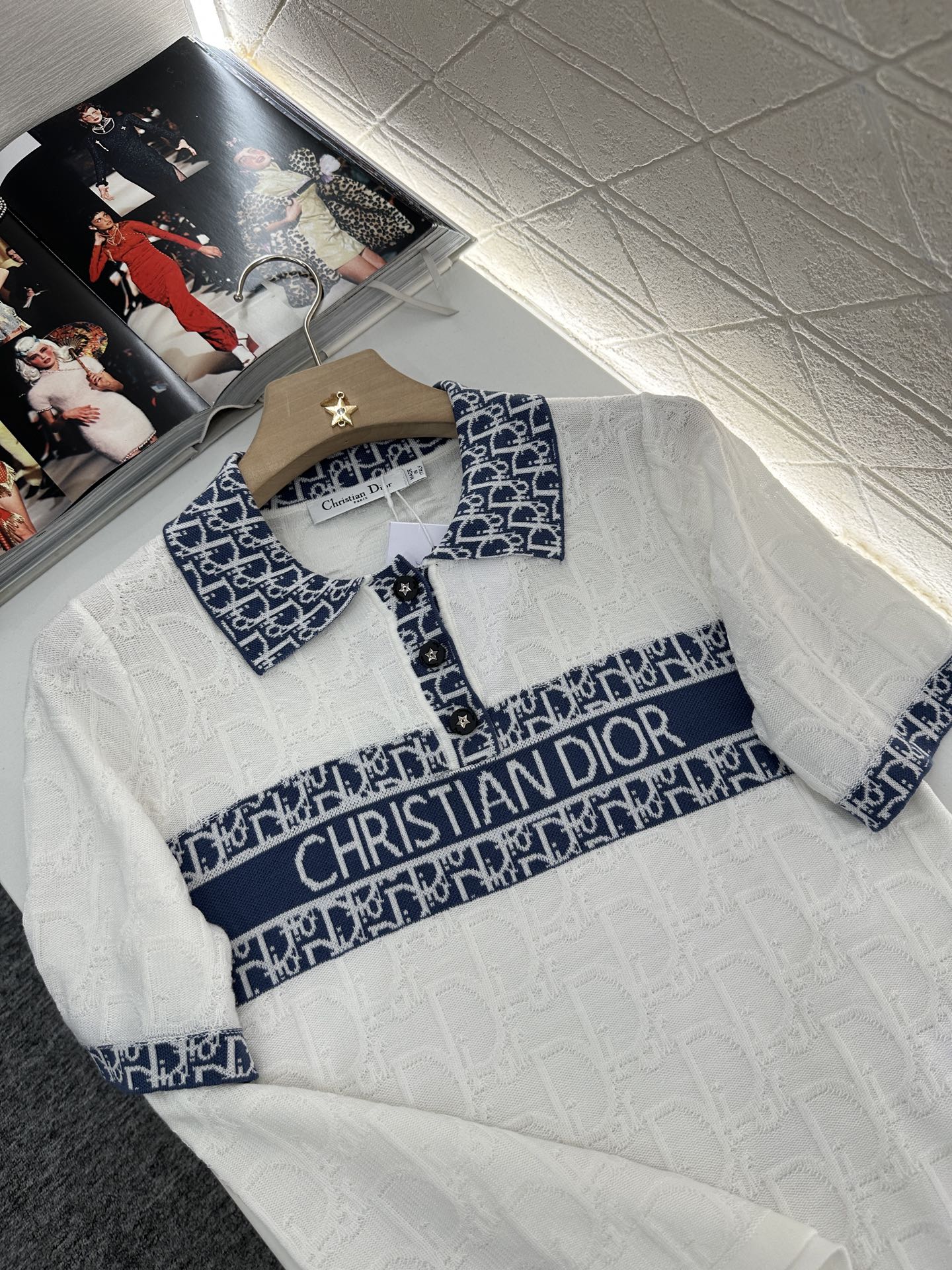 D*♥2025 new product Lapel knitted short sleeves