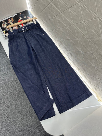 S*♥2025 new products Wide-leg jeans with belt
