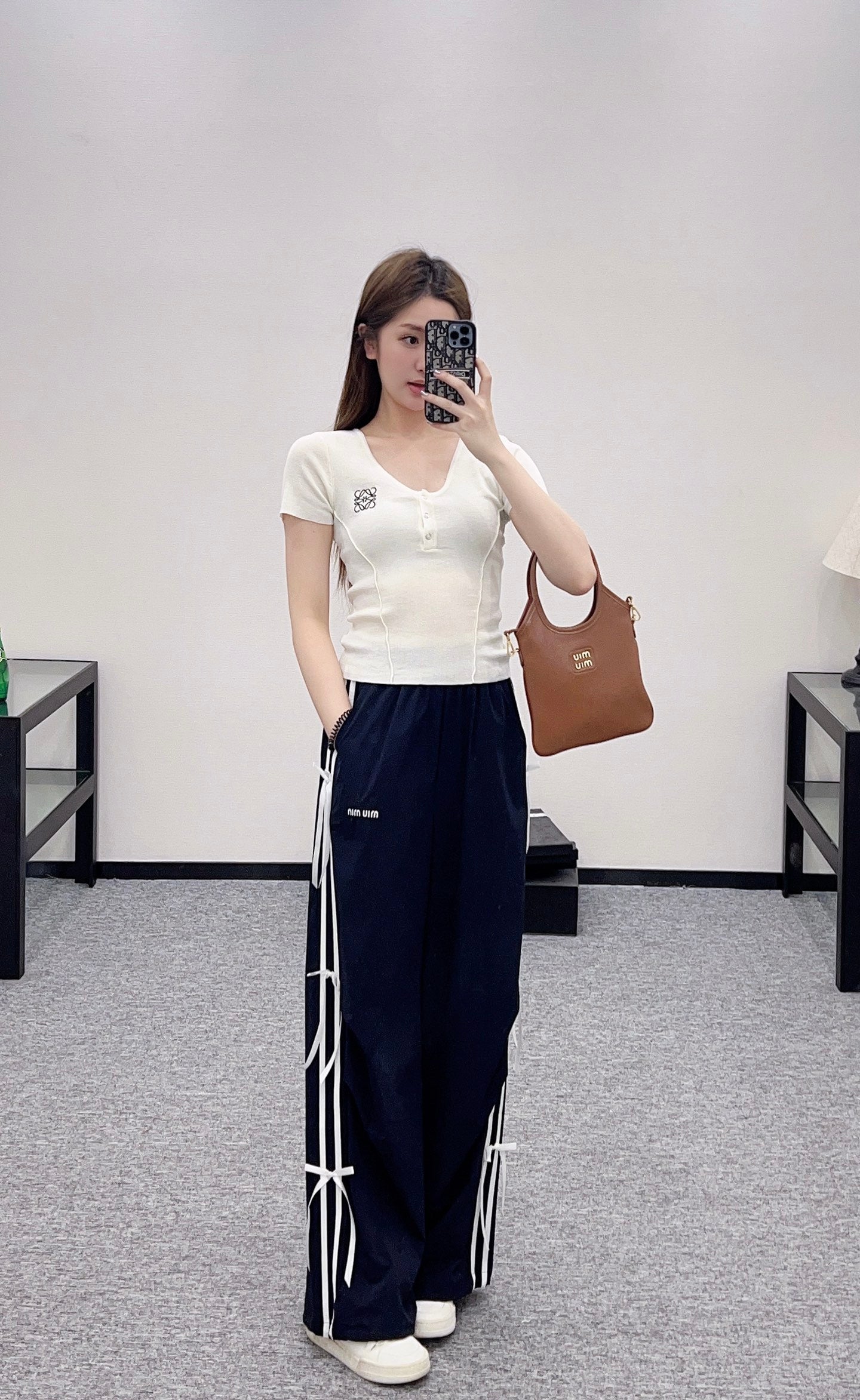 Mi*mi*♥2025 new products High waist bow trousers