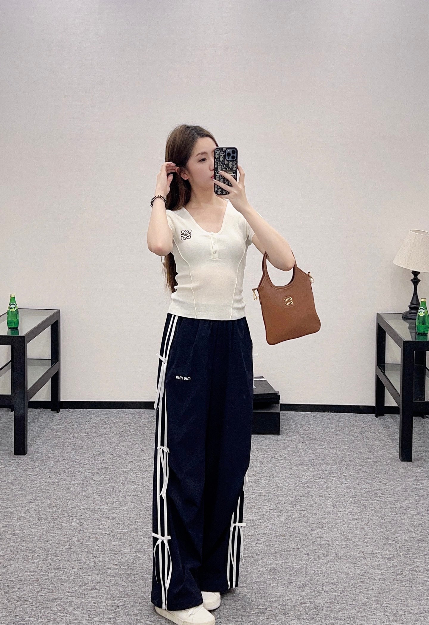 Mi*mi*♥2025 new products High waist bow trousers