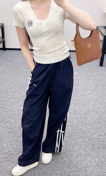 Mi*mi*♥2025 new products High waist bow trousers