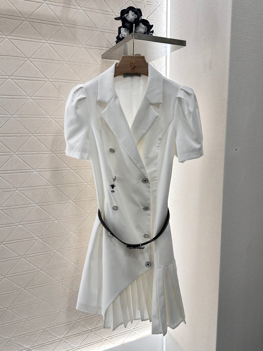 D*♥2025 new products Belt pleated dress