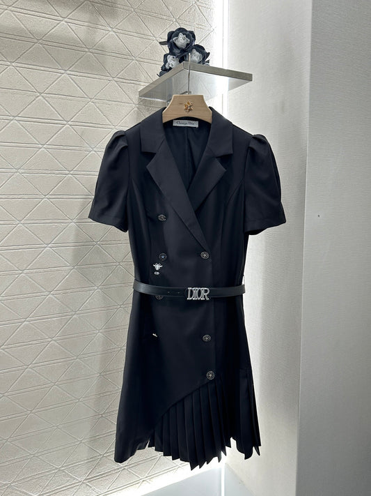 D*♥2025 new products Belt pleated dress