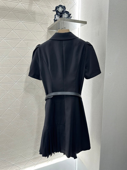 D*♥2025 new products Belt pleated dress