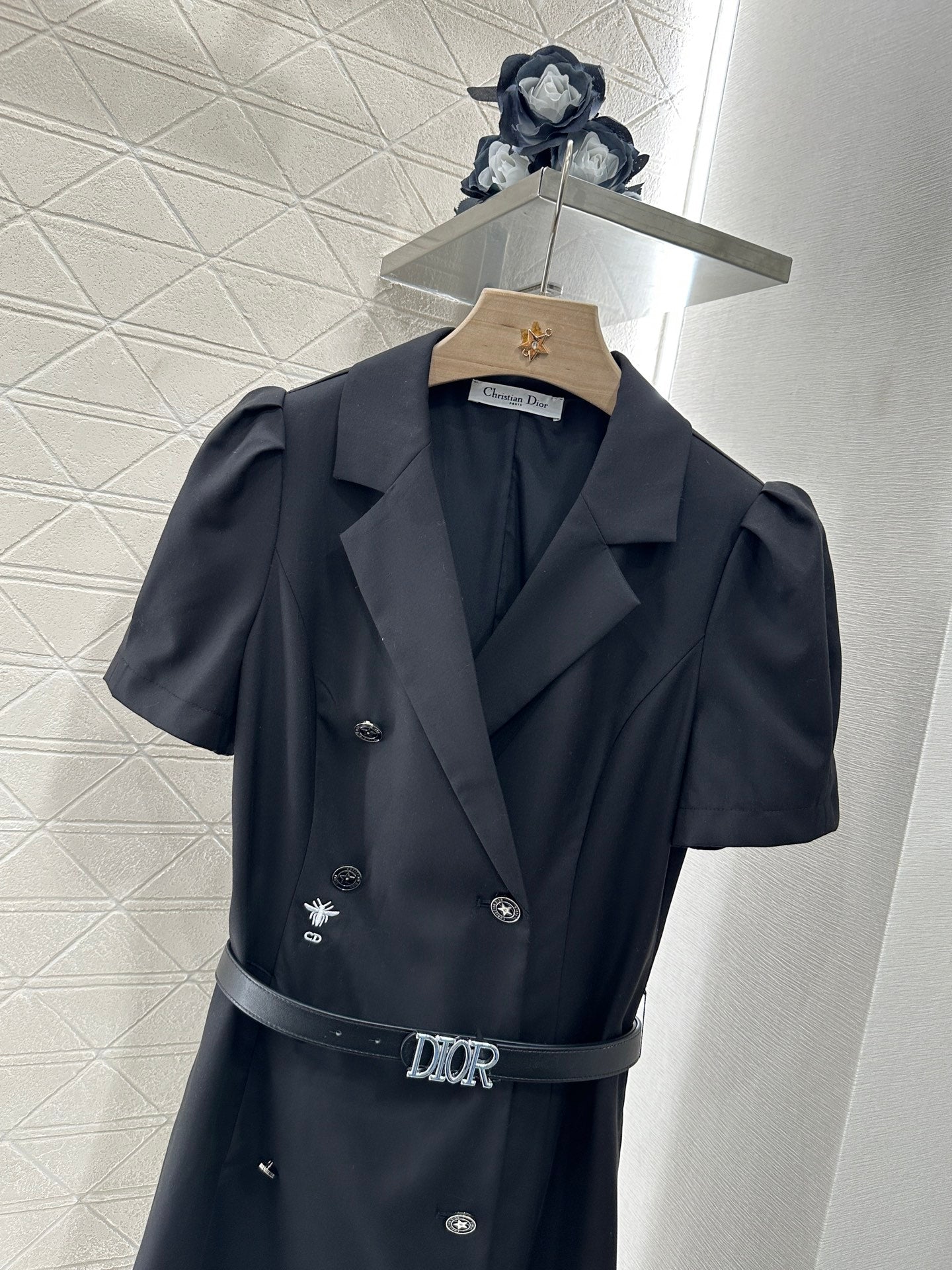 D*♥2025 new products Belt pleated dress