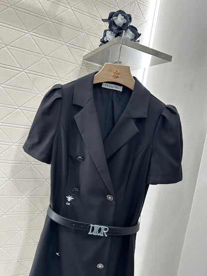 D*♥2025 new products Belt pleated dress