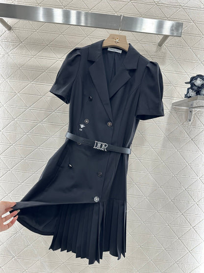 D*♥2025 new products Belt pleated dress
