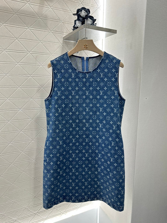 Louis*♥2025 new product Denim vest skirt