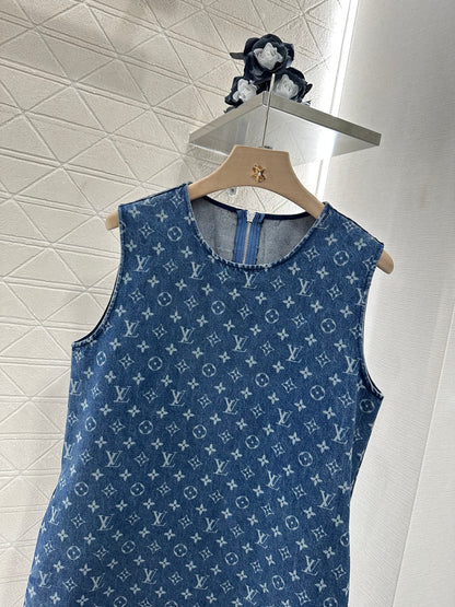 Louis*♥2025 new product Denim vest skirt