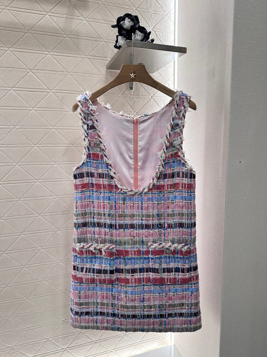 ♥C*♥2025 new product Colorful woven vest skirt