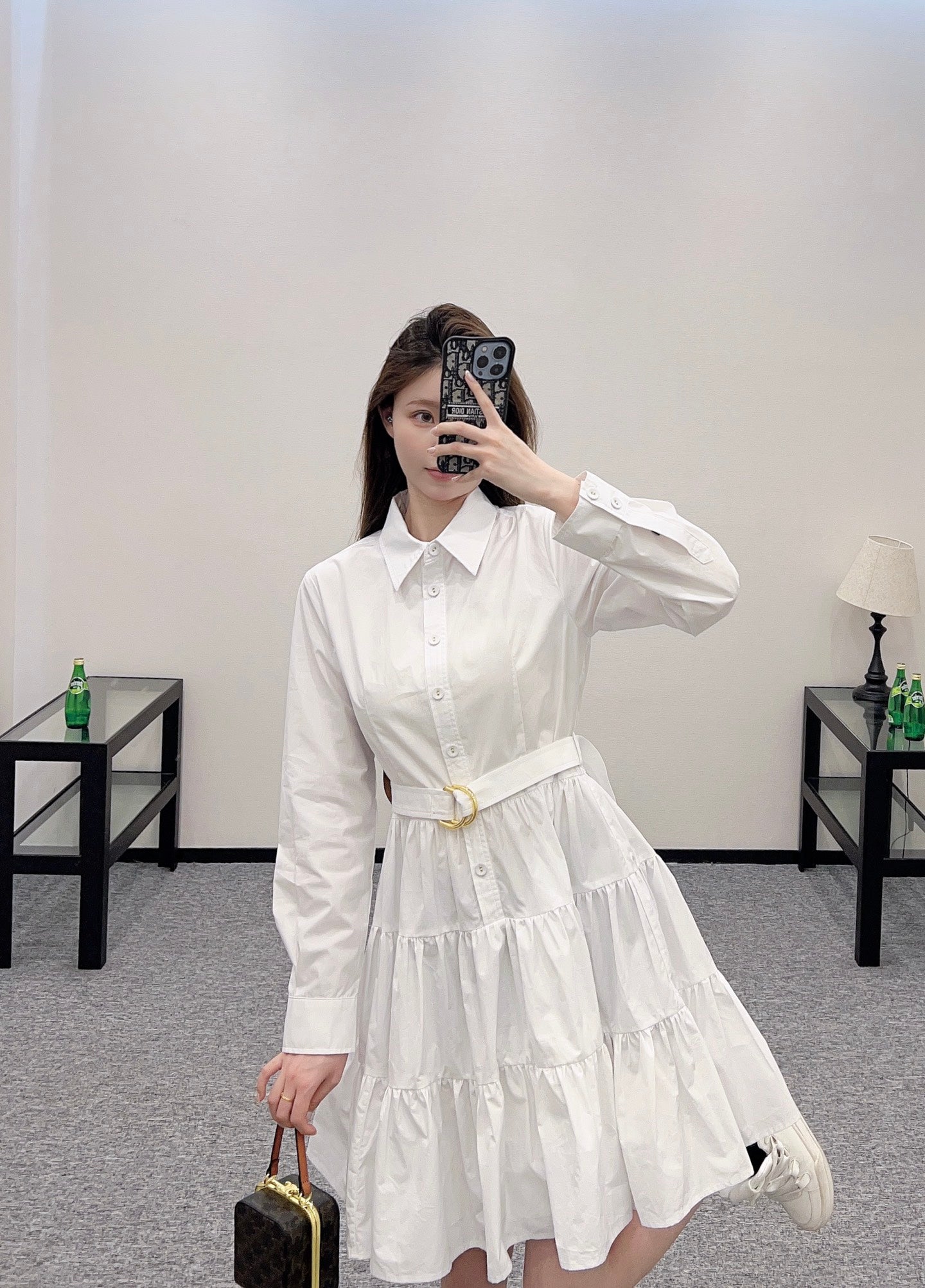 Louis *♥2025 new arrivals Layered belt dress