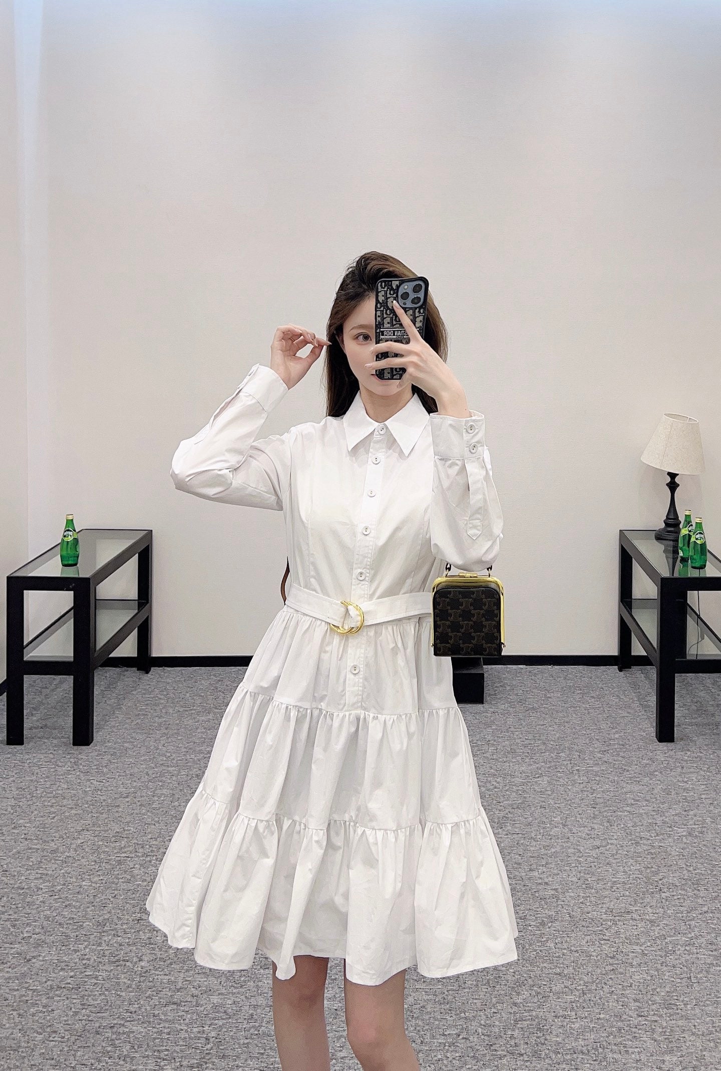 Louis *♥2025 new arrivals Layered belt dress