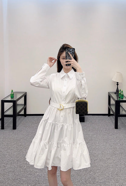Louis *♥2025 new arrivals Layered belt dress